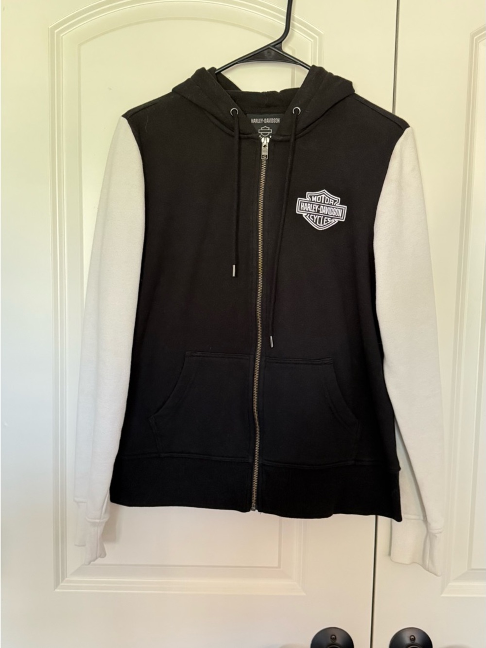 WOMEN'S SPECIAL COLORBLOCK RACER FONT HOODIE - COLORBLOCKED - BLACK BEAUTY - Picture 5 of 7